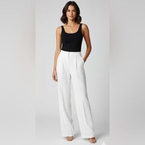 Zara White Wide-Leg Pants